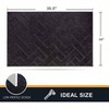 24 inchx 35.5 inch non - slip washable entry rug shoe scraper dog doormat absorbent black for front back door muddy wet - 2 of 4
