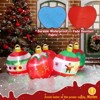SEVOBAL Inflatable Holiday Decorations 6.9' Christmas Inflatable Decoration Inflatable Christmas Balls Funny Blow Up Yard Decor, Red, 82"*23.6"*43.3" - 4 of 4