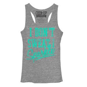 Women's CHIN UP Sparkle Racerback Tank Top - 1 of 3