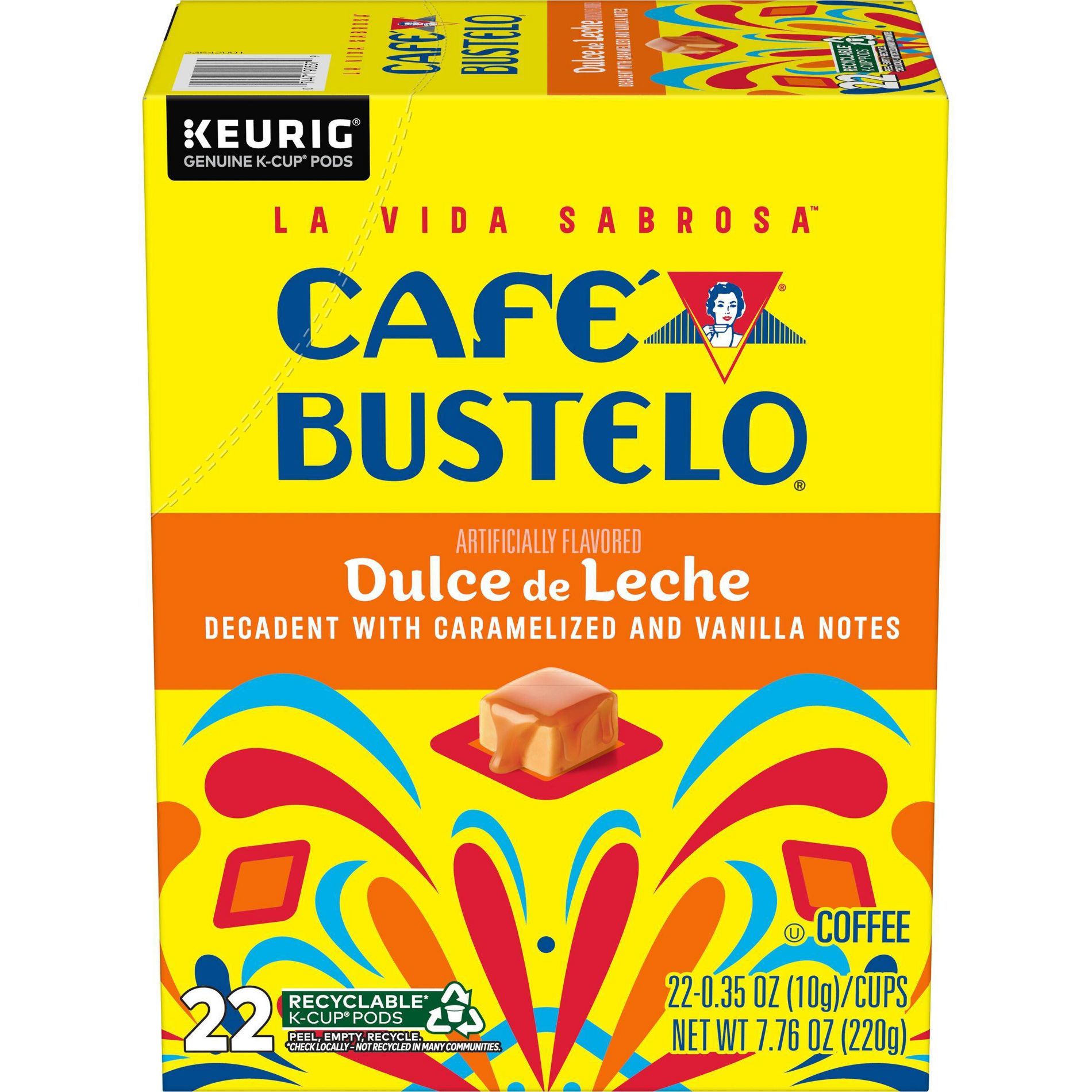 Cafe Bustelo Dulce de Leche Medium Roast Keurig K-Cup Coffee Pods - 22ct