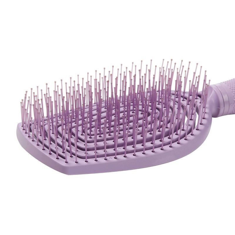 Conair Scalp Care Flexi Head Paddle Hair Brush - All Hair - Purple, 4 of 8