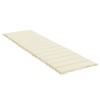 vidaXL Cream Oxford Fabric Sun Lounger Cushion - Durable, Water-Resistant, Foam-Filled for Garden/Patio Recliner Chairs - 78.7"x23.6"x1.2" - 4 of 4