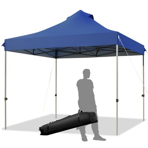 kortademigheid Soldaat vervoer Costway 10' X 10' Portable Pop Up Canopy Event Party Tent Adjustable  W/roller Bag White/blue/grey : Target