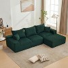 110In Oversized L-Shaped Sofa, Cloud Sectional Couch w/Chaise Throw Pillows, Soft Corduroy Boneless Foam Sofa for Living Rooms, Apartments, Dorms - 2 of 4