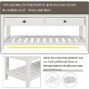 Acekool 35.4" Farmhouse Storage Bench with Cushion, 2-Tier Entryway Bench with Shelf & 2 Drawers for Bedroom, Hallway, Living Room, White - 4 of 4