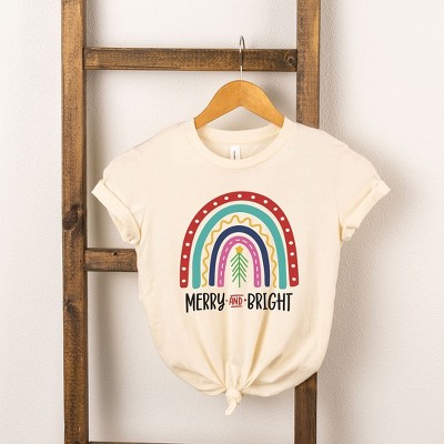 The Juniper Shop Merry And Bright Rainbow Toddler Short Sleeve Tee