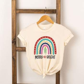 The Juniper Shop Merry And Bright Rainbow Youth Short Sleeve Tee