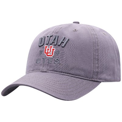 NCAA Utah Utes Men's Skill Gray Garment Washed Canvas Hat