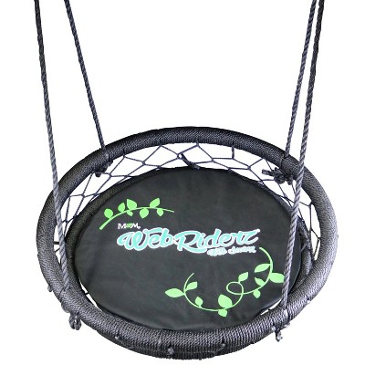 Web Riderz Outdoor Backyard 600-Pound Capacity Nylon Rope Saucer Basket Hammock Tree Swing for Kids, Toddlers, and Adults