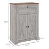 Farmhouse Sideboard Storage Cabinet with Doors and Drawer for Kitchen, Living room, 23.5"x11.75"x34.5" - 3 of 4