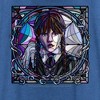 Women's Wednesday Stained Glass Addams Portrait Racerback Tank Top - 2 of 4