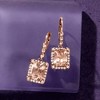 Ross-Simons 3.40 ct. t.w. Morganite Drop Earrings With .35 ct. t.w. Diamonds in 14kt Rose Gold - 3 of 4