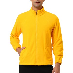 Lars Amadeus Men's Full-Zip Long Sleeves Soft Stand Collar Winter Fleece Jacket - 1 of 4