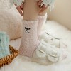 Anna-Kaci Women's 3-Pack Fuzzy Crew Socks with Embroidered Bow Detail and Soft Plush Texture - 2 of 4