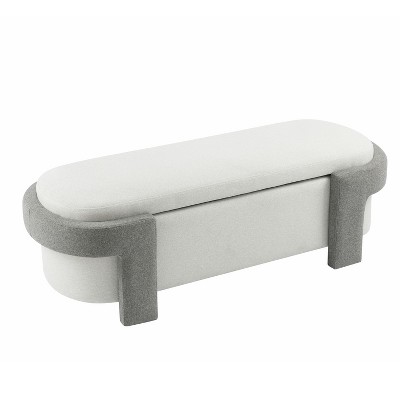 NicBex Modern 51" Bedroom Bench Upholstered Accent Stools with Cushioned Top for Bedroom and Entryway