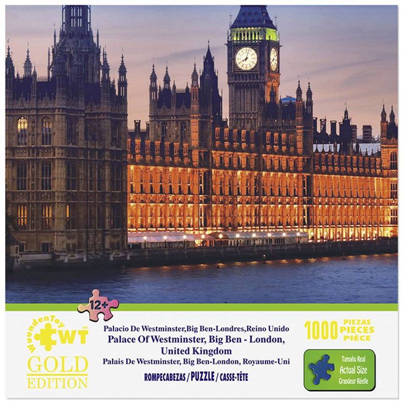 Wuundentoy Gold Edition: Palace of Westminster Big Ben - London United Kingdom Jigsaw Puzzle - 1000pc, 1 of 6