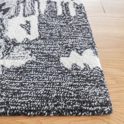Bohemian Bliss Black & Ivory Hand-Tufted Wool Area Rug 8' x 10'