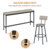PAGED Bar Stools and Table Set of 7 with 6 PU Leather Counter Stools and 1 Modern High Dining Table for Dining Room - 3 of 4