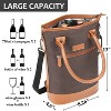 Tirrinia Insulated Wine Gift Bag - Padded 2 Bottle Wine Tote Carrier, Portable Wine Cooler Bag for Party Beach Travel, Gifts Idea - 4 of 4