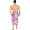 LA LEELA Men's Pareo Sarong Bath Swim Pareo Beach Wrap One Size Pink - 3 of 4
