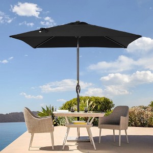 Sonkuki 6.5 FT Outdoor Patio Umbrella Market Table Umbrella With a Crank for Garden, Deck and Pool - 1 of 4