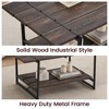 41" Farmhouse Coffee Table with Storage Shelf, 2 Tie Rectangle Center Table with Storage - 4 of 4