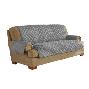 Ultimate Waterproof Furniture Protector With Neverwet Sofa Slipcover Gray - Serta