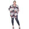Plus Size Plaid Tunic Shirt - White Mark - 2 of 4
