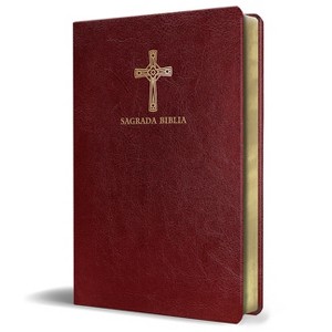 Biblia Católica En Español. Símil Piel Vinotinto, Tamaño Compacto / Catholic Bible. Spanish-Language, Leathersoft, Wine, Compact - (Hardcover) - 1 of 1