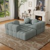 103" Chenille Upholstered L-Shaped Modular Sectional Sofa with 3 Pillows, Free Combination Sofa for Living Room, Apartment, and Bedroom - 4 of 4