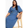 Women's Plus Size Denim Delilah Dress - mid wash | CITY CHIC - 2 of 4
