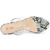 Allegra K Women's Snake Print Block Heel Snakeskin Heels Slide Sandals - 4 of 4