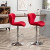 DOMETOUR Adjustable Swivel Barstools with Upholstered Set of 2 - 2 of 4