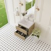 Whisen Floating Wall-Mounted Bathroom Vanity with Resin Sink, Water-Resistant Timber Cabinet and 2 Storage Drawers - 2 of 4