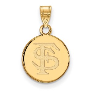 Black Bow Jewelry 14k Yellow Gold Florida State Seminoles NCAA Small Pendant - 1 of 3
