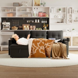 Garvee Sofa Bed, Sleeper Sofa with Storage, Pull Out Couch, Reversible for Living Room, Removable Cushion Covers/USB Type-C Ports - 1 of 4
