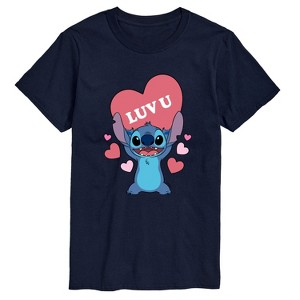 Men's - Lilo and Stitch - Luv U Short Sleeve Graphic T-Shirt - 1 of 4