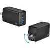Monoprice Compact 3‑Port 65W PD3.0 GaN Charger, 100V ~ 240V / 50/60 Hz, USB Type C and Type A, High Power Fast Charging, Universal Compatibilty - 2 of 4