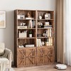 Farmhouse Bookcase with Doors Bookshelf - 4 of 4