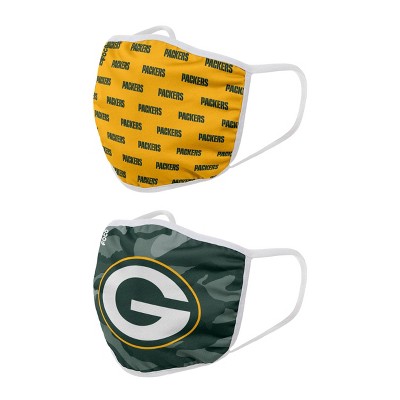 NFL Green Bay Packers Youth Face Covering 2pk