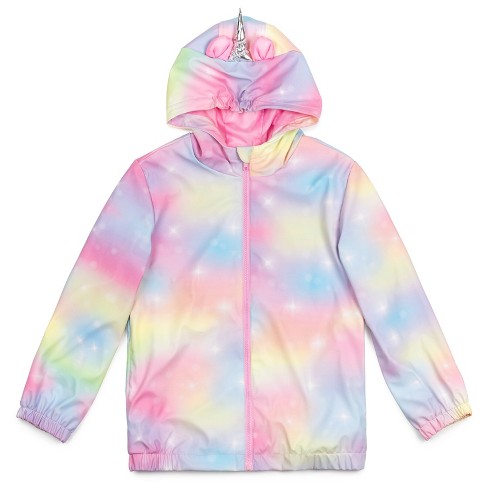 Unicorn Little Girls Waterproof Hooded Rain Jacket Coat Multicolor 6 ...