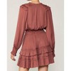 Women's Autumn Ruffled Surplice Mini Dress - current air - 3 of 4