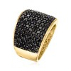 Ross-Simons 3.80 ct. t.w. Pave Black Spinel Ring in 18kt Gold Over Sterling - 3 of 4
