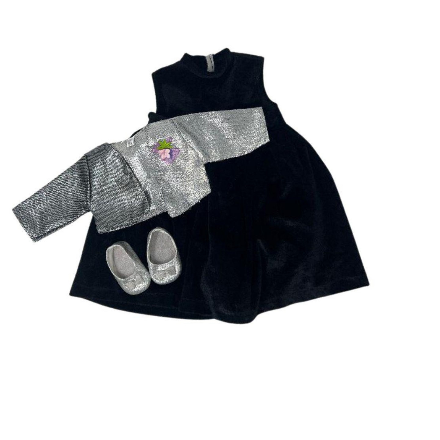 Детские аксессуары для кукол Doll Clothes Superstore Black Velvet Special Occasion Dress Set for 18 Inch Girl Dolls, цвет: Чёрный — фото 1