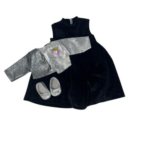 Детские платья Doll Clothes Superstore Black Velvet Special Occasion Dress Set for 18 Inch Girl Dolls