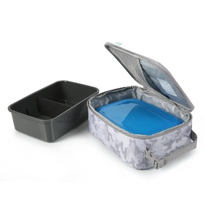 Fulton Bag Co. Upright Lunch Bag - Gray Camo: BPA-Free Polyester Molded Carrier