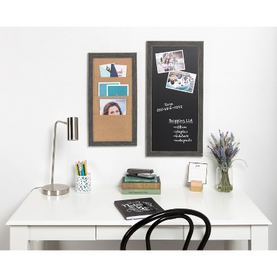 Wyeth Gray Framed Magnetic Chalkboard 13" x 26"