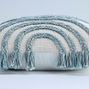 18"x18" Indoor Braid Square Throw Pillow Blue/Ivory - Pillow Perfect - 3 of 3