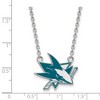 Black Bow Jewelry Sterling Silver San Jose Sharks NHL Necklace 18 Inch - 2 of 4
