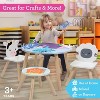 Svan Kids Wooden Animal Table & Chair Set w 3 Seats (Cow Pig Sheep) for Arts Crafts, Pretend Play- Playroom Furniture for Toddlers to Big Children - 2 of 4